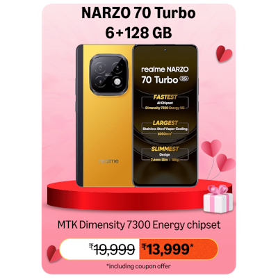 Valentine’s Day Special Offers Smartphone Deals Narzo 70 Turbo