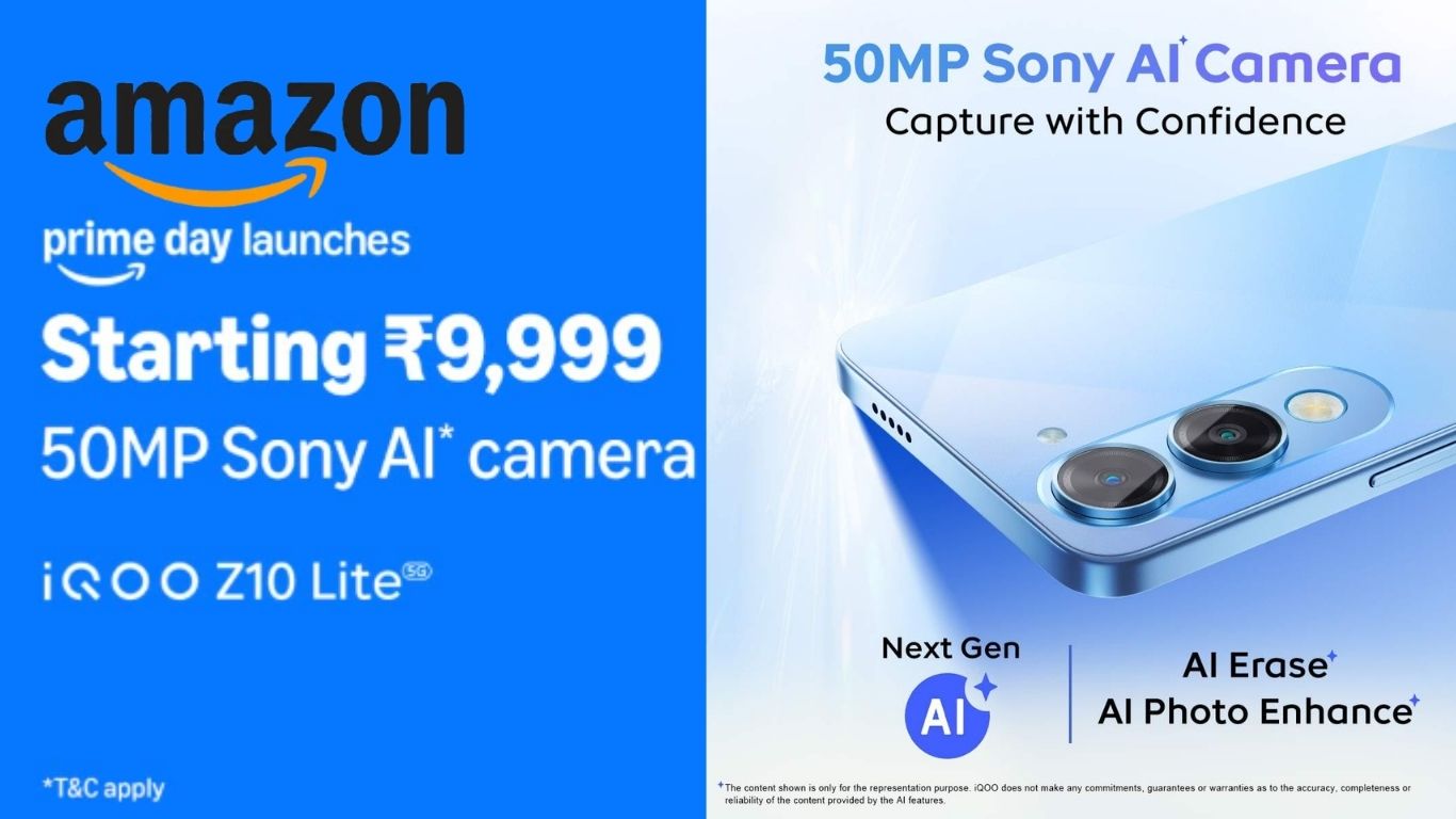 iQOO Z10 Lite 5G Best Smartphone under ₹10,000 on Amazon – 6GB RAM, 128GB Storage, 50MP Sony AI Camera